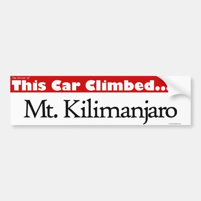 Adesivo Para Carro O motorista deste Monte Kilimanjaro escalado carro (Frente)