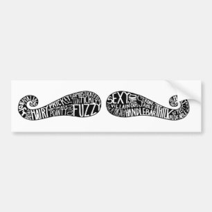 Adesivo Para Carro O Moustache extravagante exprime o autocolante no