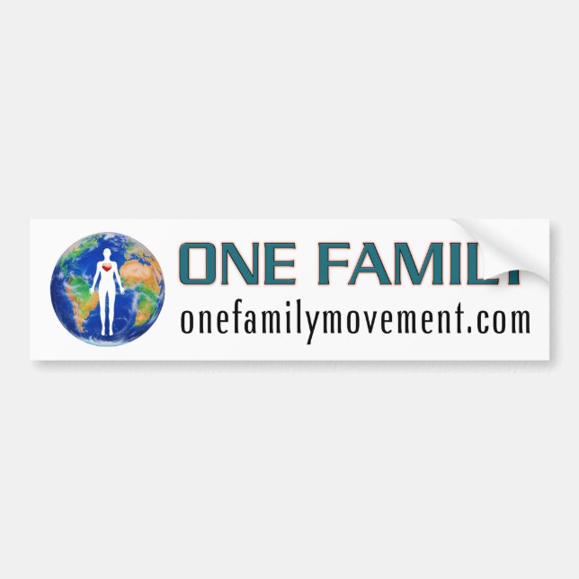 Adesivo Para Carro O "One Family World Peace Movement" (Frente)