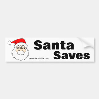 Adesivo Para Carro O papai noel salvar o pára-choque
