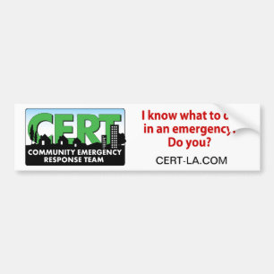 Adesivo Para Carro O pára-choque do CERT Etiqueta-personaliza