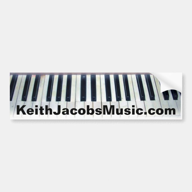 Adesivo Para Carro O piano de Keith Jacobs fecha o bumpersticker (Frente)