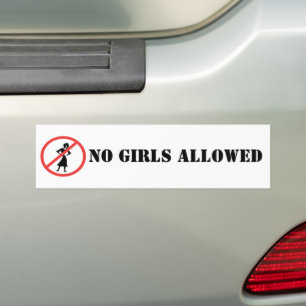 Adesivo Para Carro O pictograma sem símbolo Sem Meninas Permitido