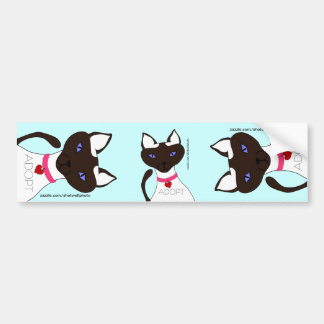 Adesivo Para Carro O purr-fect Moira ADOTA o autocolante no vidro
