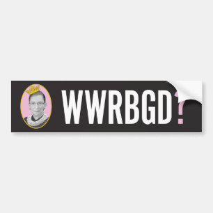 Adesivo Para Carro O Que A RBG Faria? / WWRBGD