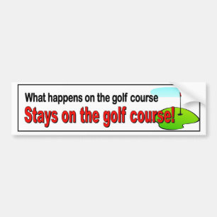 Adesivo Para Carro O que acontece nas estadas do campo de golfe no