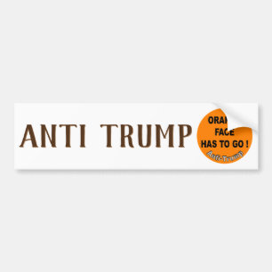Adesivo Para Carro O rosto laranja tem que ir! / Anti-Trump,