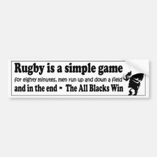 Adesivo Para Carro O rugby é uma união engraçada do rugby do jogo