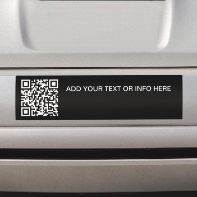 Adesivo Para Carro O seu código QR aqui contém texto preto e branco s (Criador carregado)