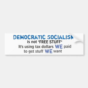 Adesivo Para Carro O socialismo Democrática não é "material livre