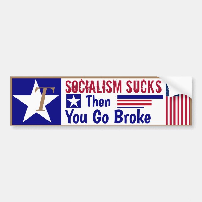 Adesivo Para Carro O socialismo é uma droga, depois você se quebra (Frente)