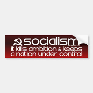 Adesivo Para Carro O socialismo mata a ambição (o autocolante no