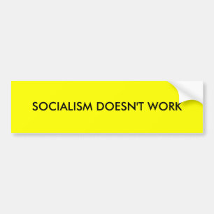 ADESIVO PARA CARRO O SOCIALISMO NÃO TRABALHA