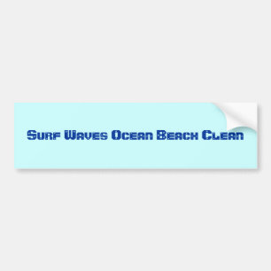 Adesivo Para Carro O surf acena a praia do oceano limpa como palavras
