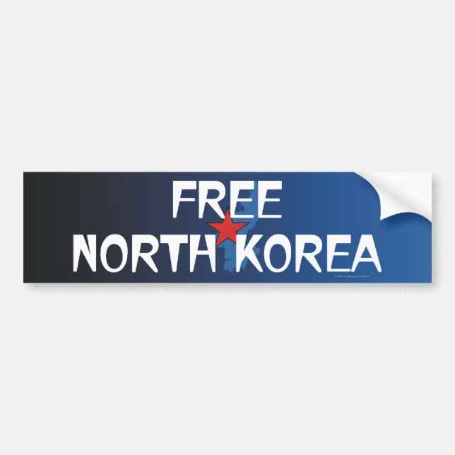 Adesivo Para Carro O T livra a Coreia do Norte (Frente)
