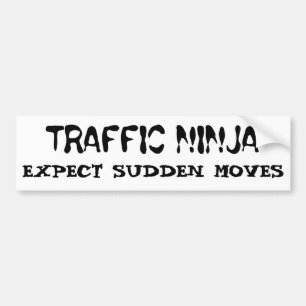 Adesivo Para Carro O tráfego Ninja espera movimentos repentinos