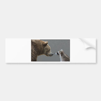 Adesivo Para Carro O urso Grizzle encontra o guaxinim