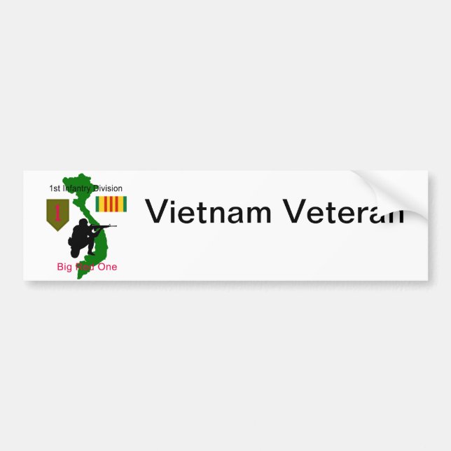 Adesivo Para Carro ø Vara do pára-choque do veterano de Vietnam da (Frente)