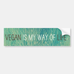 Adesivo Para Carro O Vegan é MEU modo de vida - design de planta