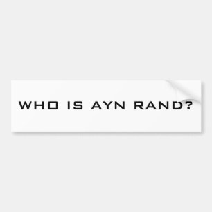 ADESIVO PARA CARRO O WHO É AYN RAND?