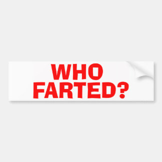 ADESIVO PARA CARRO O WHO FARTED