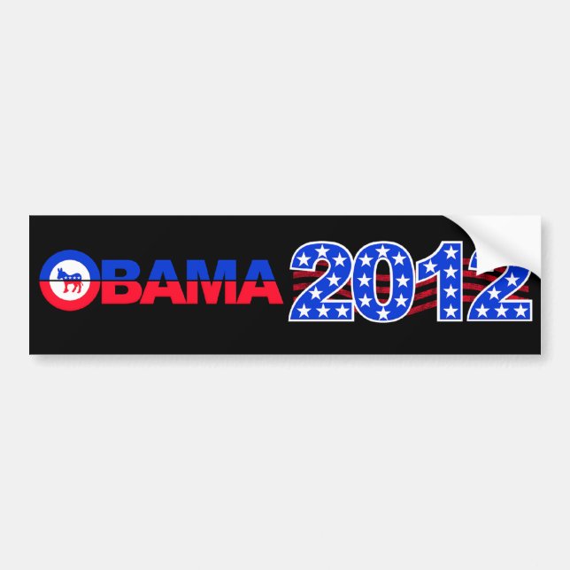 Adesivo Para Carro OBAMA 2012 para-choques (Frente)
