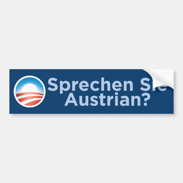 Adesivo Para Carro Obama - austríaco de Sprechen Sie? Autocolante no (Frente)