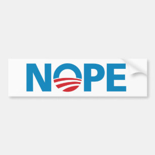 Adesivo Para Carro Obama, autocolante no vidro traseiro de "NOPE"