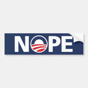 Adesivo Para Carro Obama, autocolante no vidro traseiro de "NOPE"