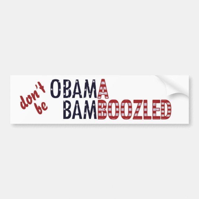 Adesivo Para Carro Obama Bamboozled - personalizado (Frente)
