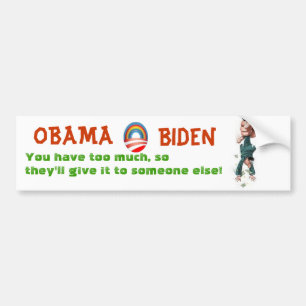 Adesivo Para Carro OBAMA & BIDEN taxá-lo-ão na pobreza