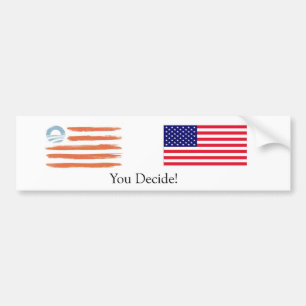 Adesivo Para Carro Obama-contra-Romney bandeiras. Você decide!