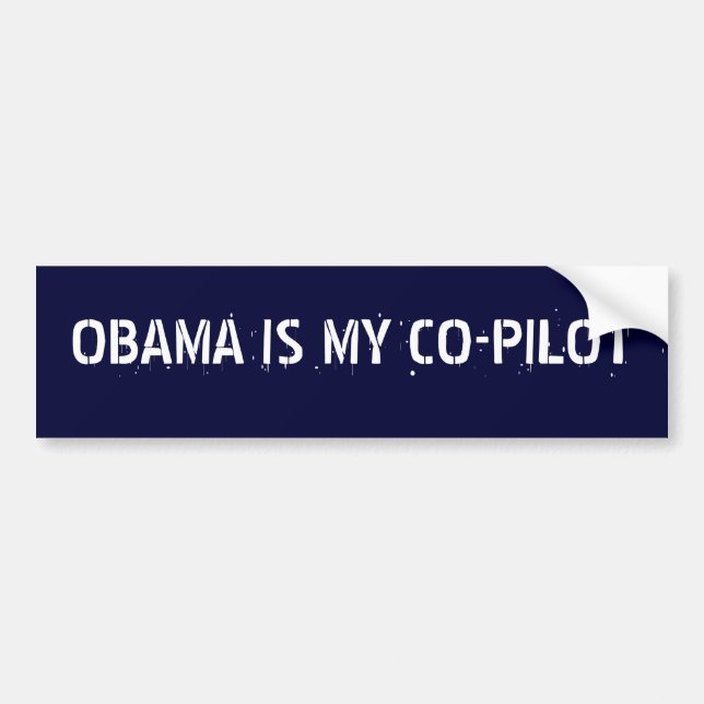 ADESIVO PARA CARRO OBAMA É MEU COPILOTO (Frente)