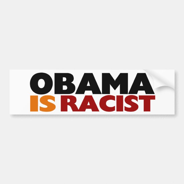 Adesivo Para Carro Obama é racista (Frente)