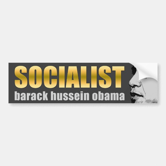 Adesivo Para Carro Obama É Socialista (Frente)