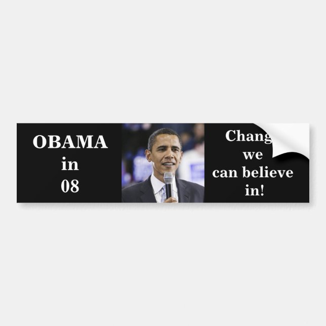 Adesivo Para Carro OBAMA em 08 (Frente)