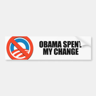 ADESIVO PARA CARRO OBAMA GASTOU MINHA MUDANÇA