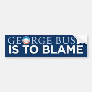 Adesivo Para Carro Obama - George Bush deve responsabilizar o