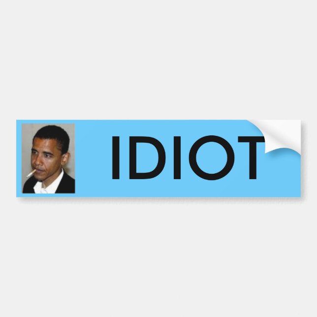 Adesivo Para Carro obama, IDIOTA (Frente)