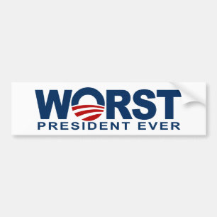 Adesivo Para Carro Obama - o presidente o mais mau Nunca
