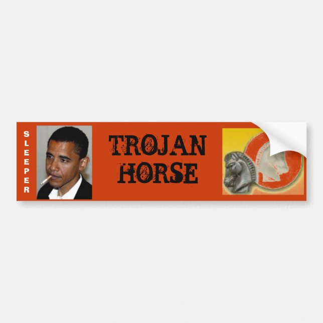 Adesivo Para Carro Obama, o Trojan Horse (Frente)