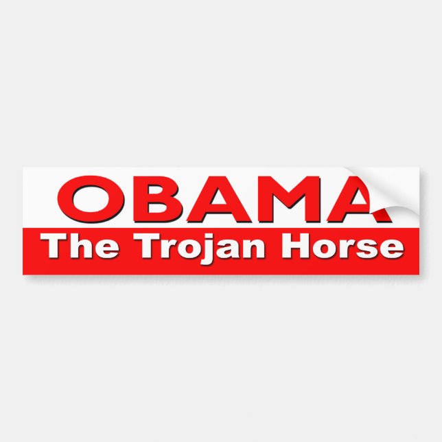 Adesivo Para Carro Obama o Trojan Horse (Frente)
