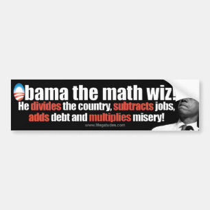 Adesivo Para Carro Obama o wiz da matemática - anti Obama 2012