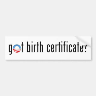 Adesivo Para Carro Obama, obtido a certidão de nascimento?