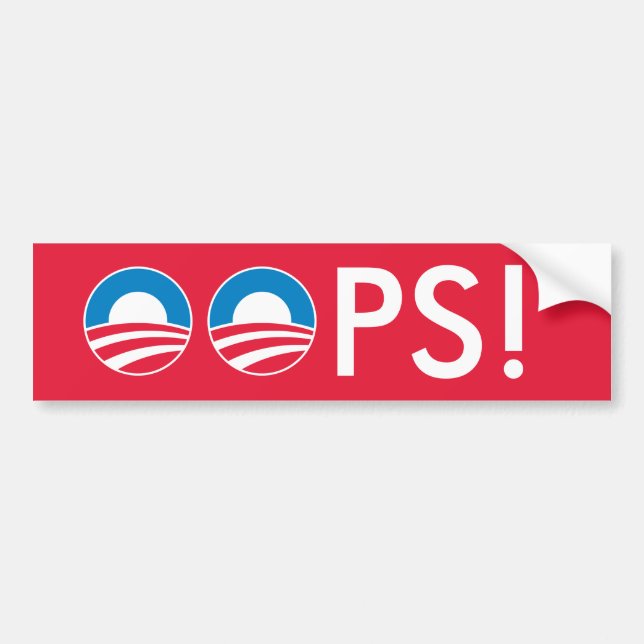 Adesivo Para Carro Obama OOPS! (Frente)