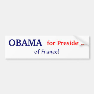 Adesivo Para Carro OBAMA para o presidente… de France!