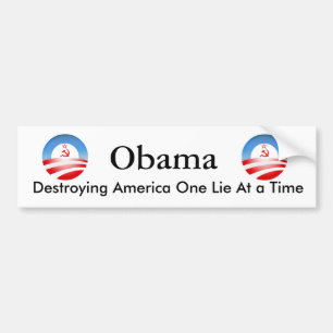 Adesivo Para Carro Obama que destrói América