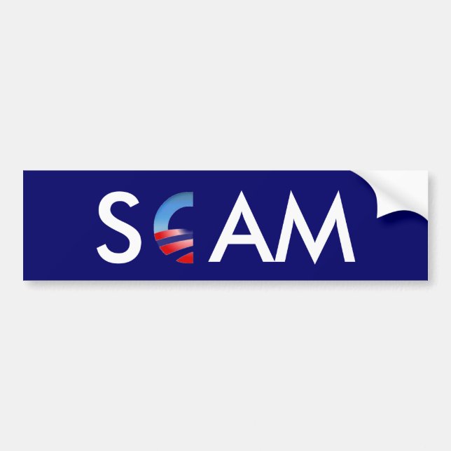 Adesivo Para Carro Obama SCAM (Frente)