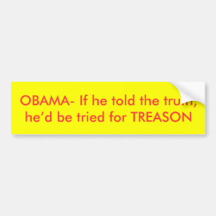 Adesivo Para Carro OBAMA se disse a verdade, seria tentado para T…