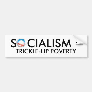 Adesivo Para Carro obama, SOCIALISMO = POBREZA de TRICKLE-UP